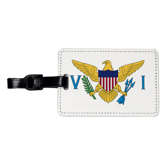 Virgin Islands (U.S.) Country Flag Travel Faux Leather Luggage Tag