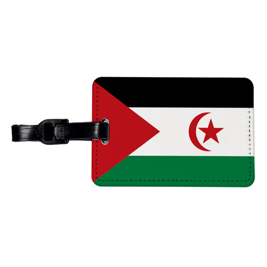 Western Sahara Country Flag Travel Faux Leather Luggage Tag