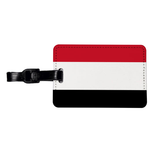 Yemen Country Flag Travel Faux Leather Luggage Tag