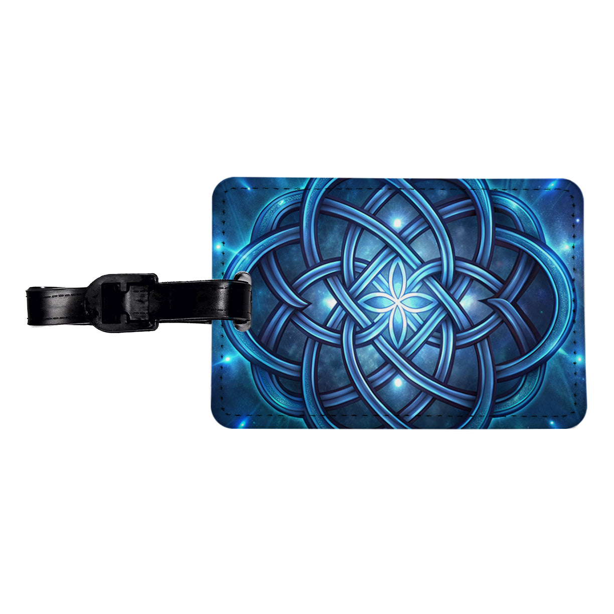 Blue Celtic Knot Eternity Love Travel Faux Leather Luggage Tag