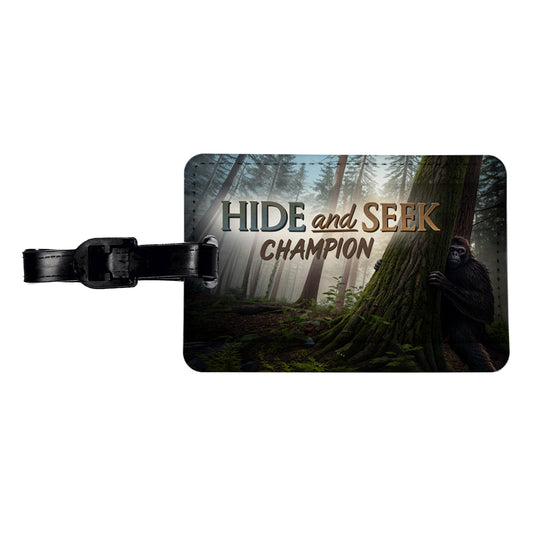 Hide And Seek Champion Big Foot Hiding Travel Faux Leather Luggage Tag