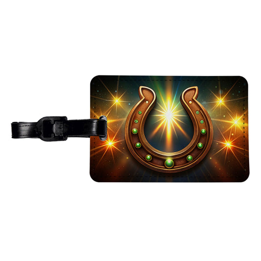 The Lucky Horseshoe Travel Faux Leather Luggage Tag