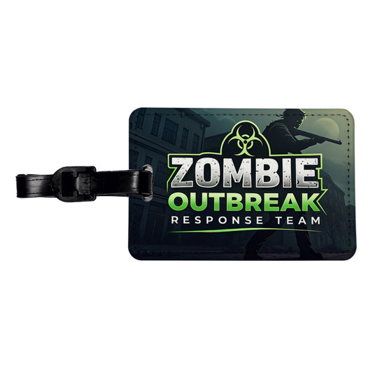 Zombie Outbreak Response Team Biohazard Design Travel Faux Leather Luggage Tag