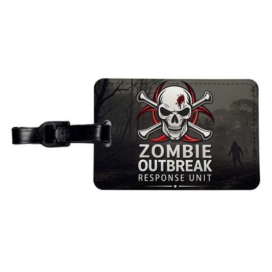 Zombie Outbreak Response Unit Biohazard Travel Faux Leather Luggage Tag
