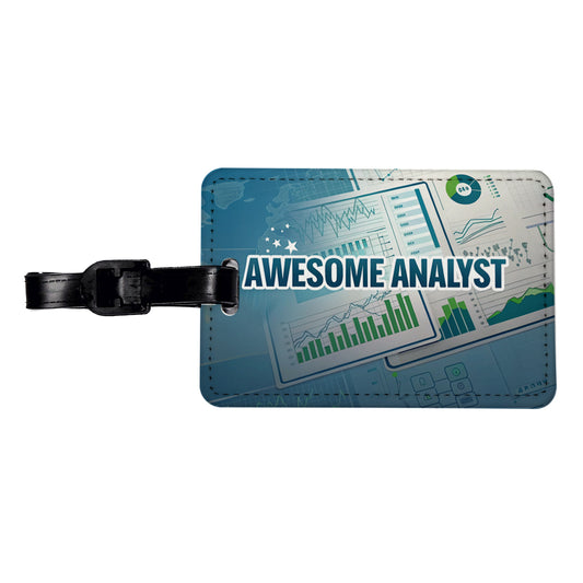 Awesome Analyst Reporting Inspirational Travel Faux Leather Luggage Tag