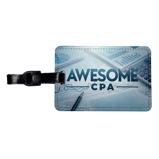 Awesome CPA Inspirational Travel Faux Leather Luggage Tag