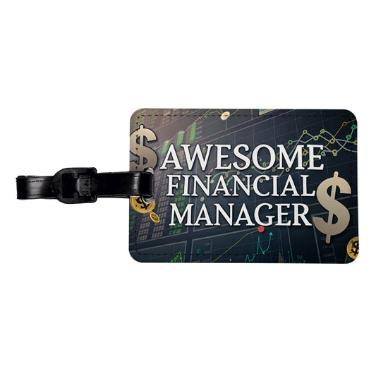 Awesome Financial Money Manager Inspirational Travel Faux Leather Luggage Tag
