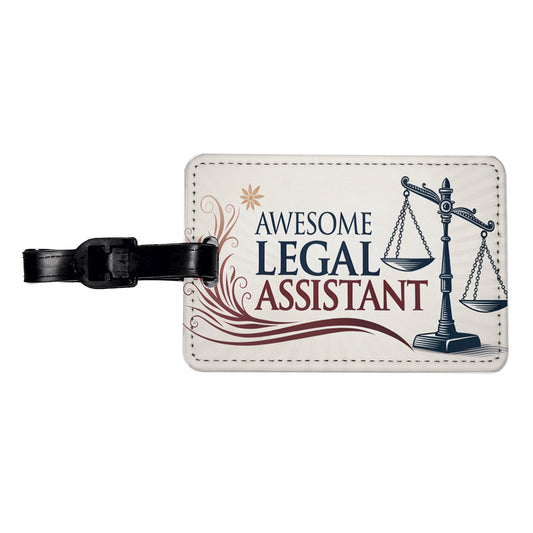 Awesome Legal Assistant Inspirational Scales Of Justice Travel Faux Leather Luggage Tag