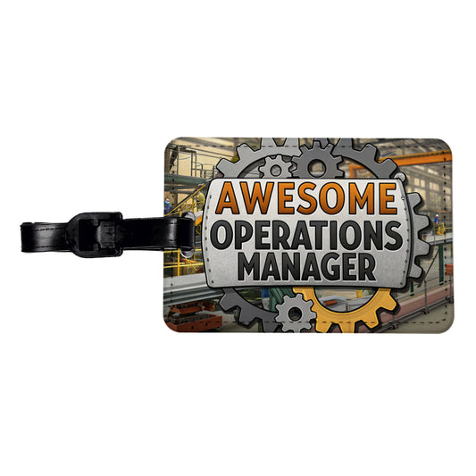 Awesome Operations Manager Factory Manufacturing Inspirational Travel Faux Leather Luggage Tag
