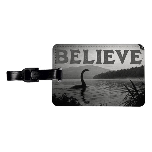 Believe Loch Ness Monster Fantasy Creatures Travel Faux Leather Luggage Tag