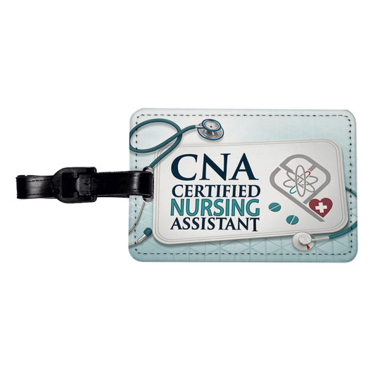 CNA Certified Nursing Assistant Medical Hospital Travel Faux Leather Luggage Tag