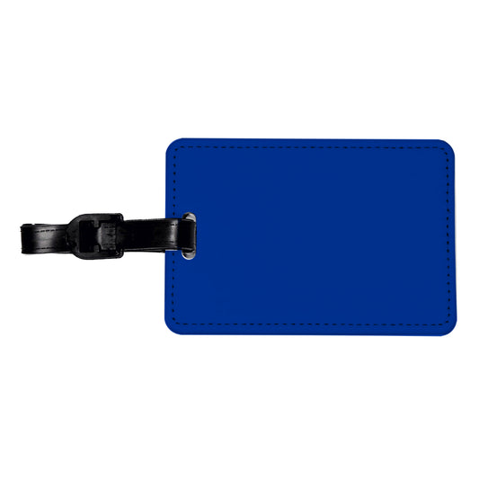 It's Just a Solid Blue Color Travel Faux Leather Luggage Tag