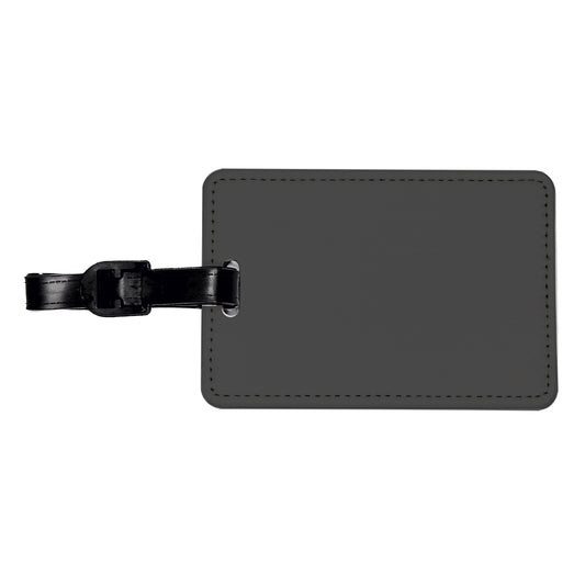 It's Just a Solid Gray Color Travel Faux Leather Luggage Tag