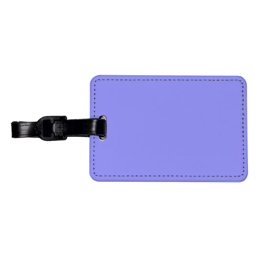It's Just a Solid Lavender Color Travel Faux Leather Luggage Tag