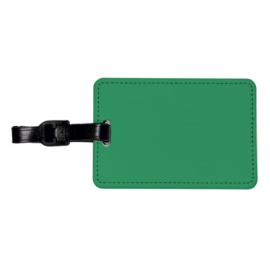 It's Just a Solid Teal Color Travel Faux Leather Luggage Tag