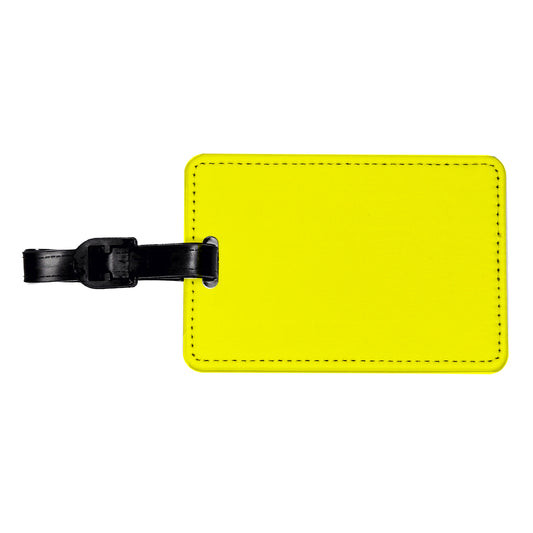 It's Just a Solid Yellow Color Travel Faux Leather Luggage Tag