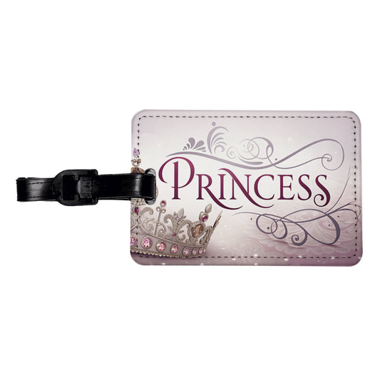 Princess Crown Tiara Royalty Funny Travel Faux Leather Luggage Tag
