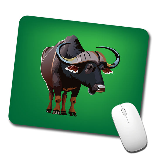 African Buffalo Standing Low Profile Mouse Pad Mat