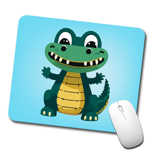 Alligator Crocodile Happy Low Profile Mouse Pad Mat