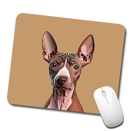 American Hairless Terrier Staring Low Profile Mouse Pad Mat