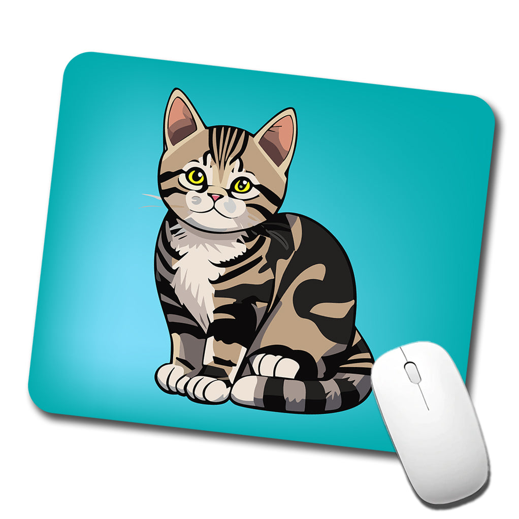 American Shorthair Cute Cat Low Profile Mouse Pad Mat