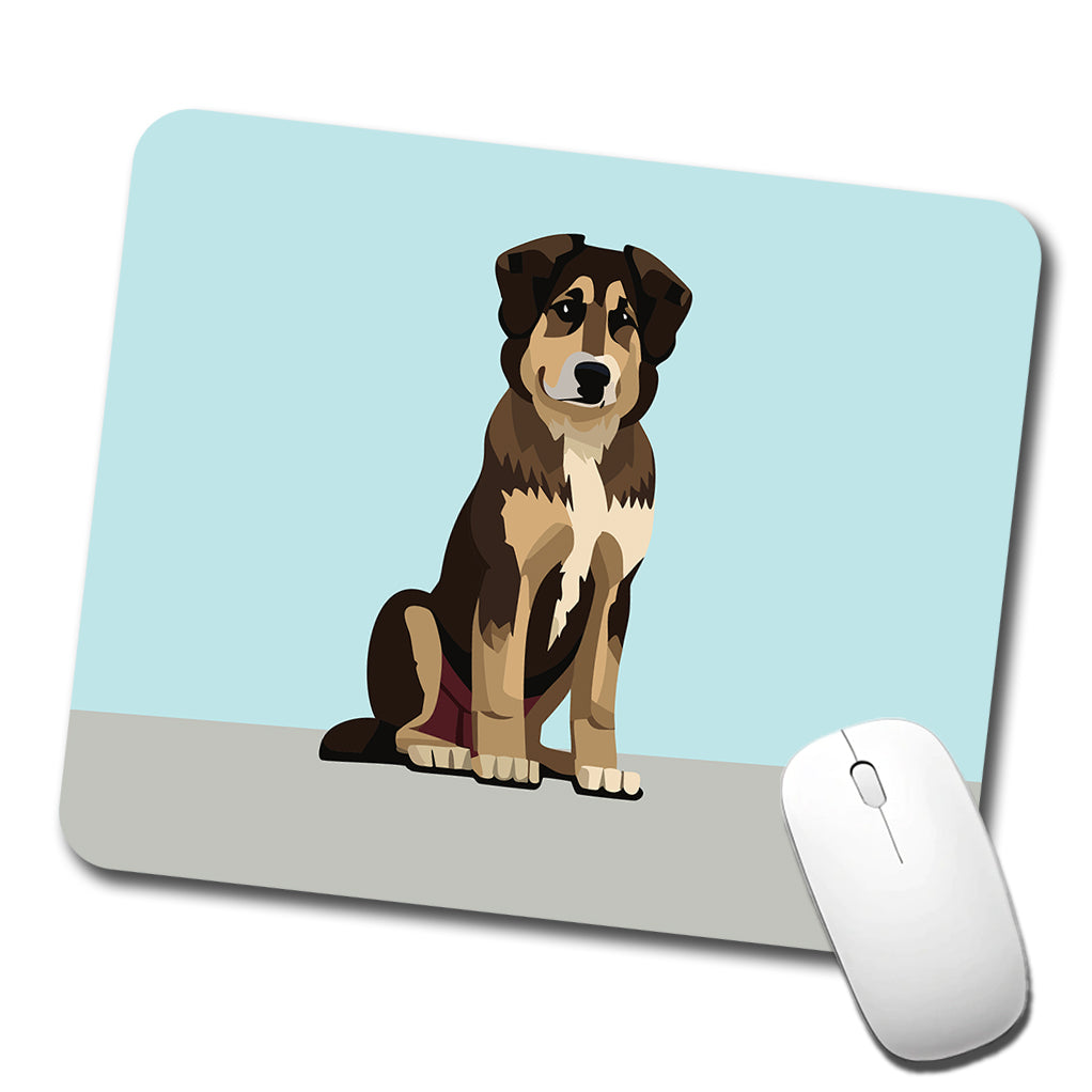 Anatolian Shepherd Dog Sitting Low Profile Mouse Pad Mat