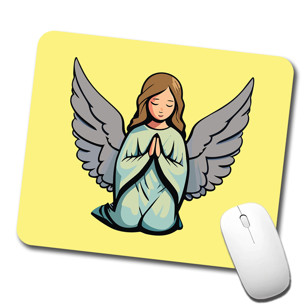 Angel Praying Christian Low Profile Mouse Pad Mat