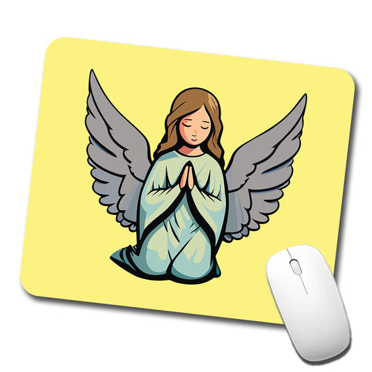 Angel Praying Christian Low Profile Mouse Pad Mat