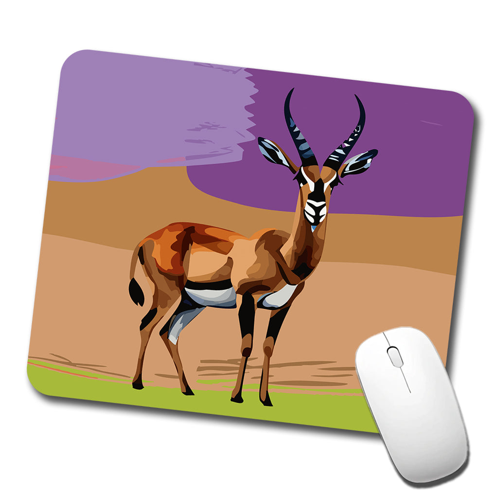 Antelope Buck Watercolor Low Profile Mouse Pad Mat