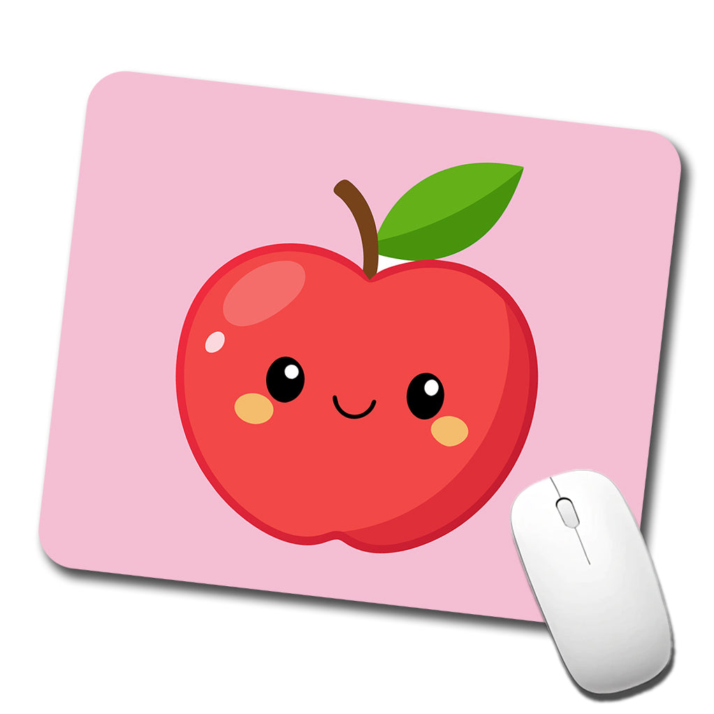 Apple Cute Happy Fruit Teacher Low Profile Mouse Pad Mat