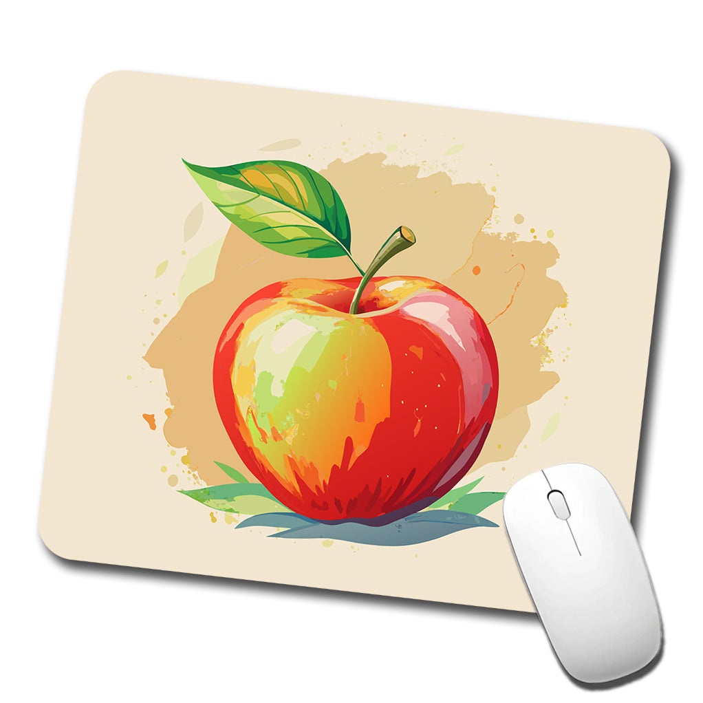 Apple Watercolor Teacher Low Profile Mouse Pad Mat