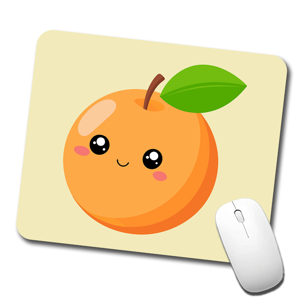 Apricot Cute Happy Fruit Low Profile Mouse Pad Mat