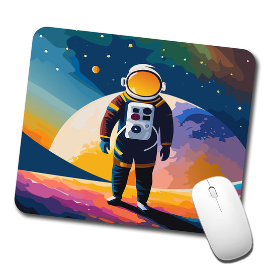 Astronaut Standing Space Astronomy Low Profile Mouse Pad Mat