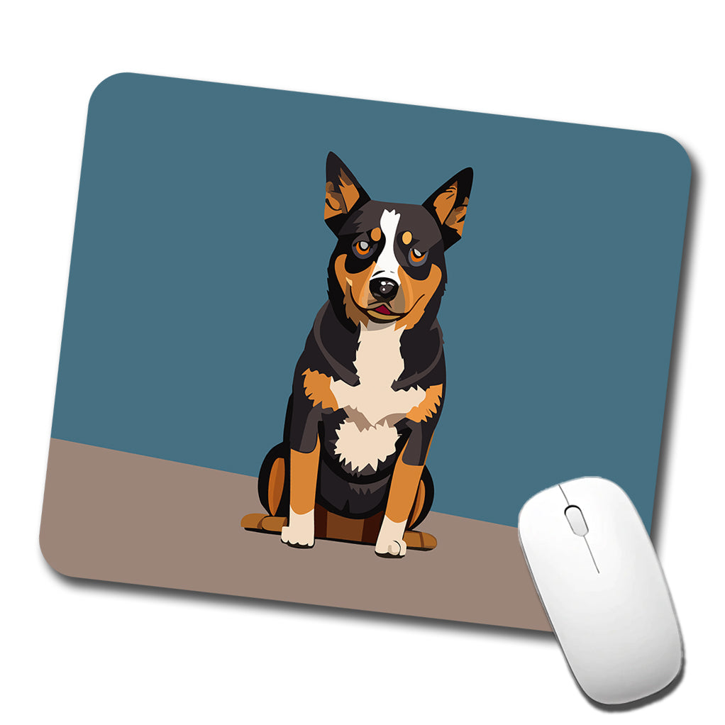 Australian Cattle Dog Sitting Low Profile Mouse Pad Mat