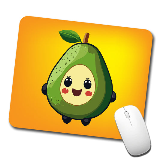 Avocado Smiling Funny Low Profile Mouse Pad Mat