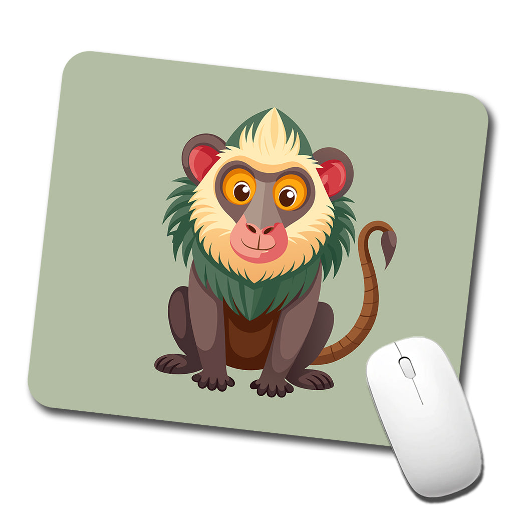 Baboon Cute Low Profile Mouse Pad Mat