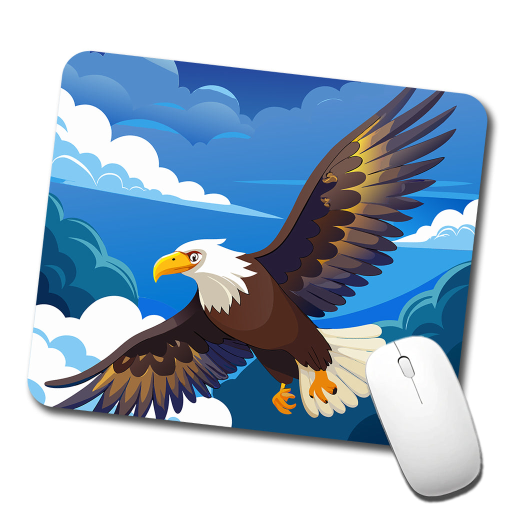 Bald Eagle Flying Low Profile Mouse Pad Mat