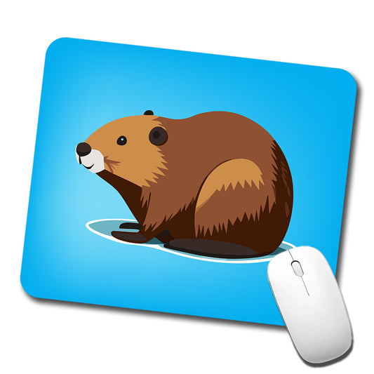 Beaver Cute Profile Low Profile Mouse Pad Mat