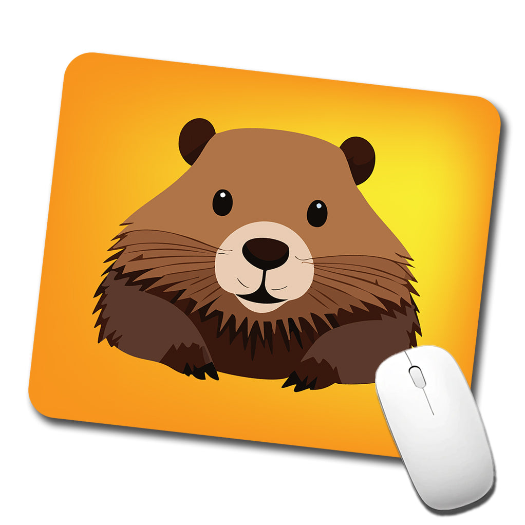 Beaver Cute Staring Low Profile Mouse Pad Mat