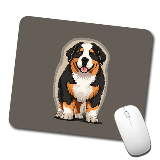 Bernese Mountain Dog Standing Low Profile Mouse Pad Mat