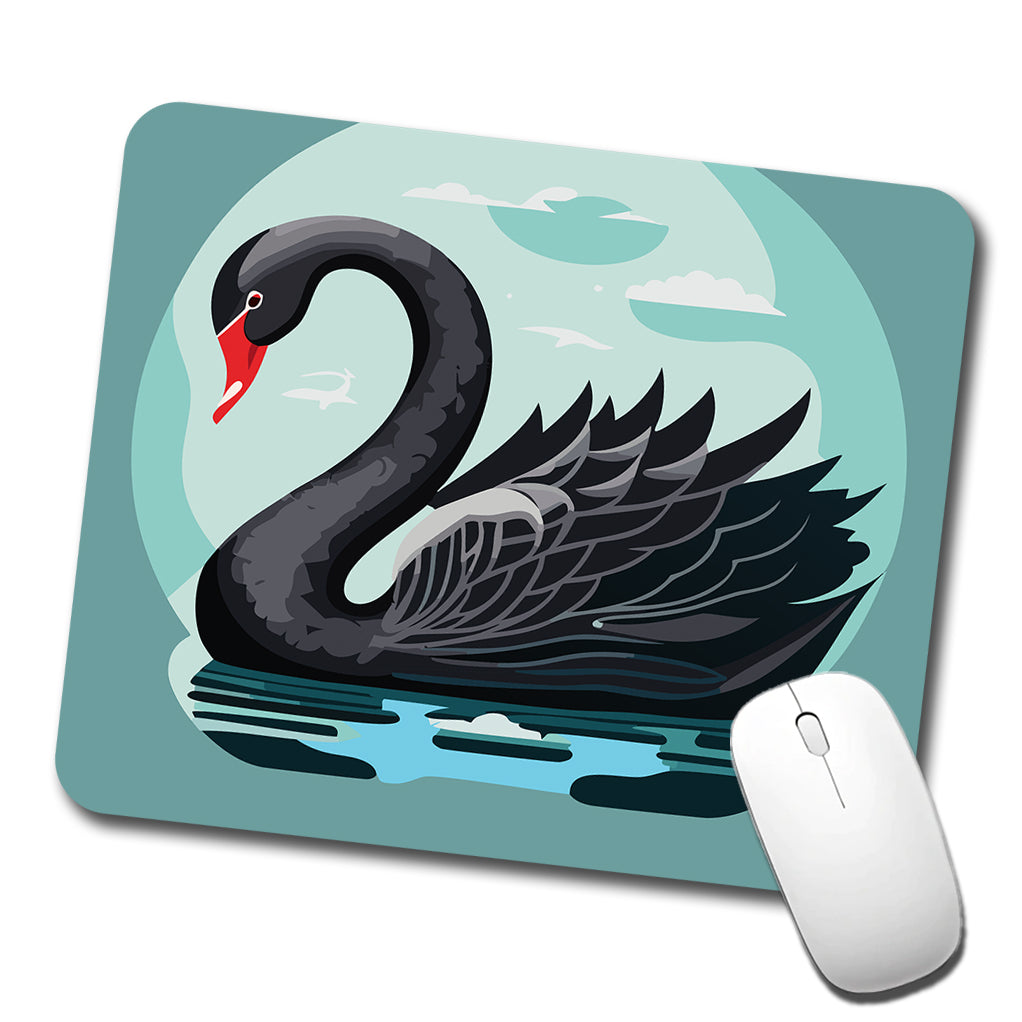 Black Swan Swimming Low Profile Mouse Pad Mat