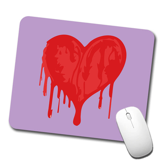 Bleeding Heart Red Low Profile Mouse Pad Mat