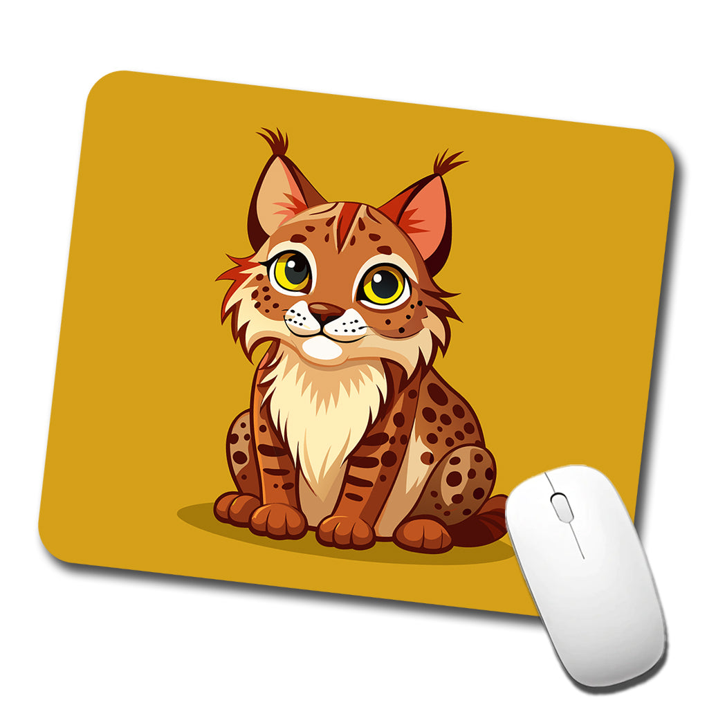 Bobcat Cute Low Profile Mouse Pad Mat