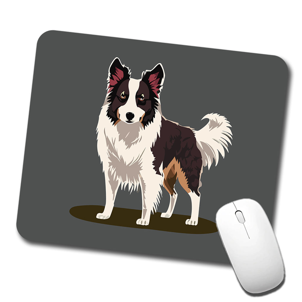 Border Collie Standing Low Profile Mouse Pad Mat