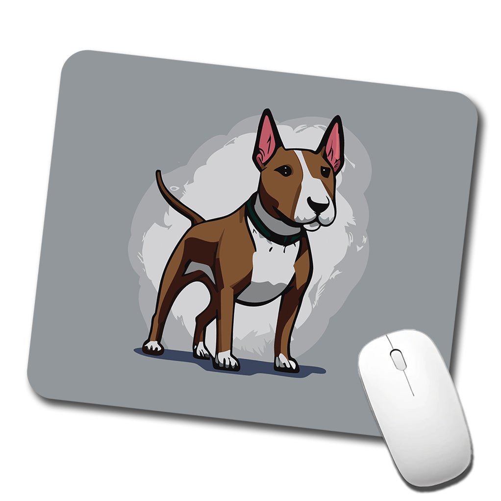 Bull Terrier Dog Standing Low Profile Mouse Pad Mat