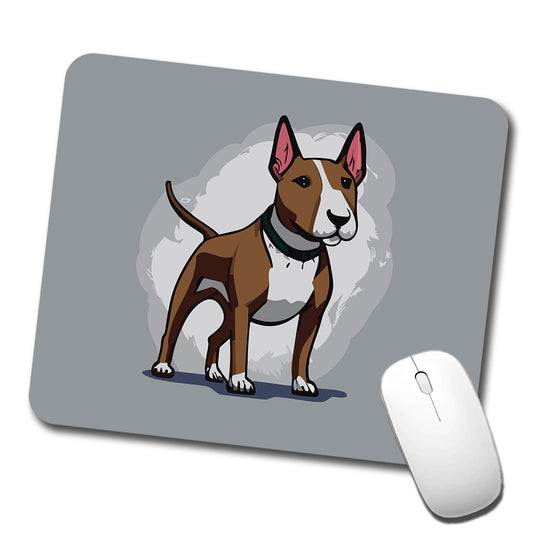 Bull Terrier Dog Standing Low Profile Mouse Pad Mat