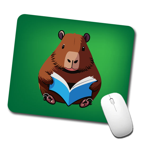 Capybara Reading Book Reader Low Profile Mouse Pad Mat
