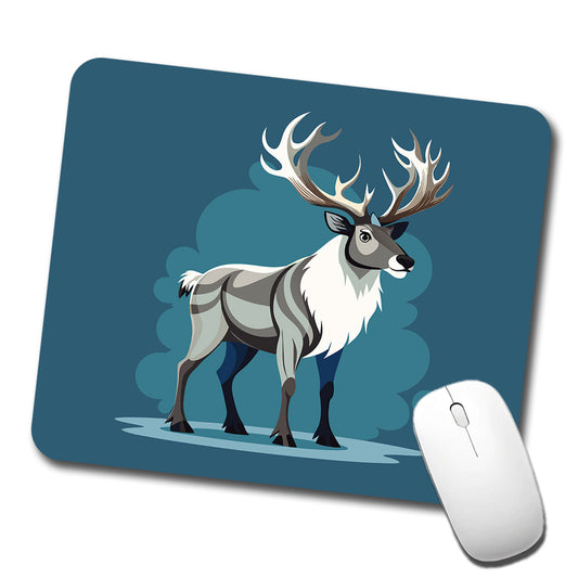 Caribou Reindeer Low Profile Mouse Pad Mat