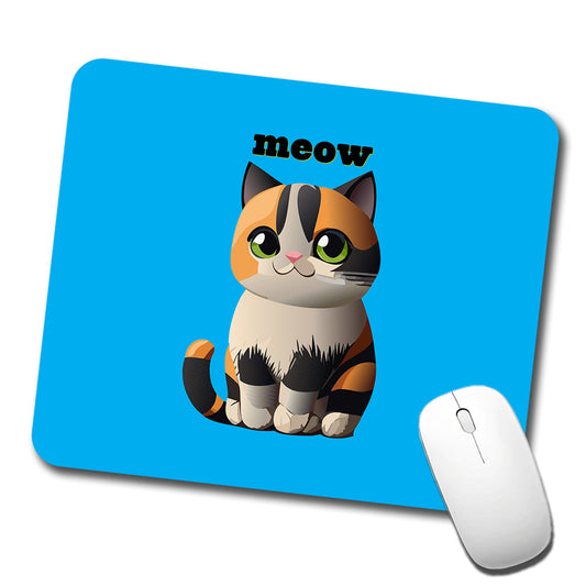 Cat Cute Meow Low Profile Mouse Pad Mat