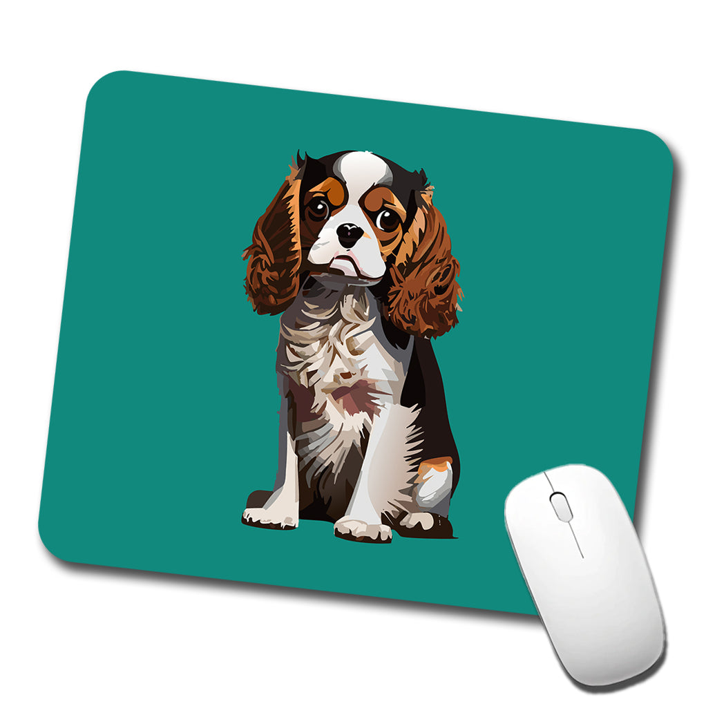 Cavalier King Charles Spaniel Dog Tricolour Tricolor Low Profile Mouse Pad Mat